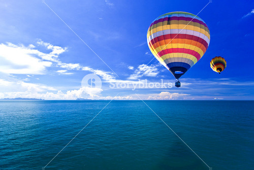 Air Balloon Over Sea And Island. Samui Thailand
