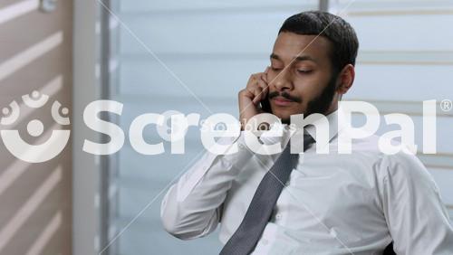 Businessman Talking On The Phone. Unsuccessful Phone Conversation. Frustrated Clerk.