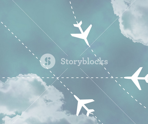 Flight Paths Fog Sky Background