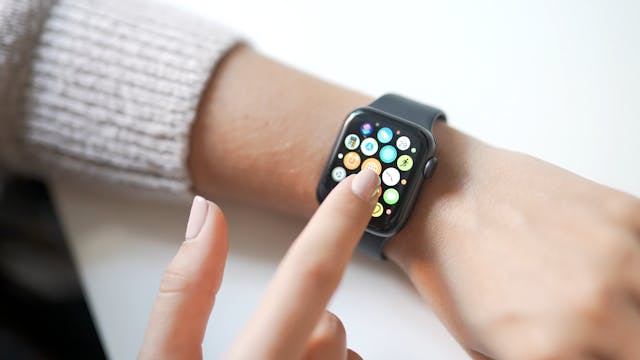 Close Up Video Of A Person Using Smartwatch